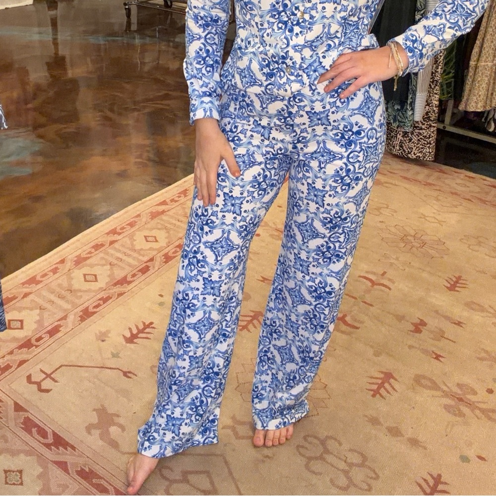KENNY DANA- Lisbon blue pants spf 50 travel NWT